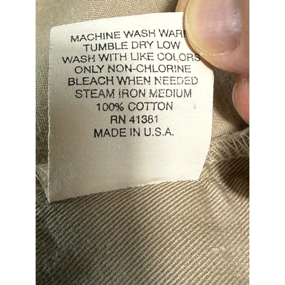 Vintage Polo Ralph Lauren Pleated Chino Pants Mens 35x31 Khaki Made in USA Tan